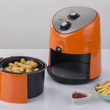 orange air fryer french fries ketchup